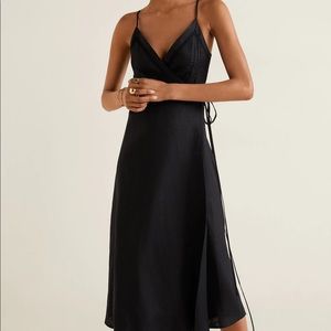 COPY - NWT! Mango linen wrap dress
